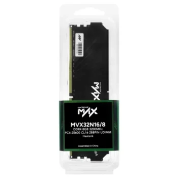 MEMORIA UDIMM MACROVIP MAX, MVX32N16/8, 8GB DDR4-3200MHZ PC4-25600, CL16, 288-PIN. - MEM RAM 8G MV MAX 3.20G DDR4