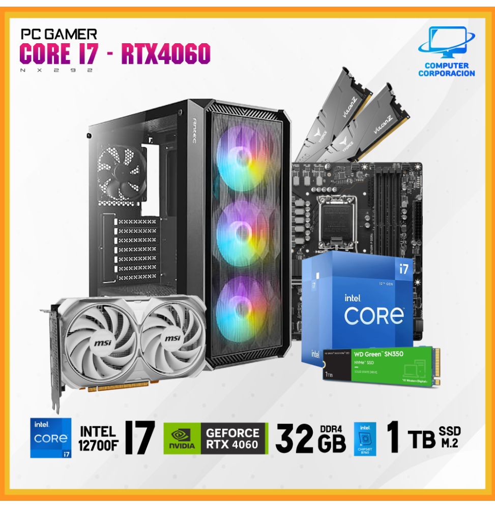 PC GAMER INTEL CORE I7 RTX 4060 32GB 1TB SSD