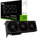 TARJETA DE VIDEO ASUS PROART GEFORCE RTX 5080 16GB GDDR7 OC EDITION, PCI EXPRESS 5.0 - VGA 16G AS RTX5080 PRO ART